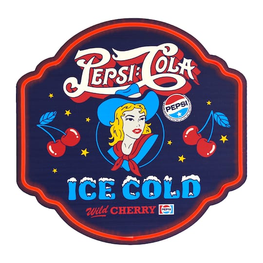 American Art Decor 16" x 16" Pepsi Cola Ice Cold Vintage LED Neon Sign